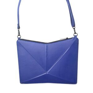 FINNELL Crossbody Clutch Minimalistic Leather Purse Origami Blue